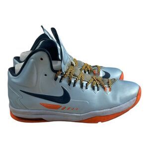 Nike KD V Ice Blue Orange 555641-400 Basketball Boys Kids shoes Size 5.5Y